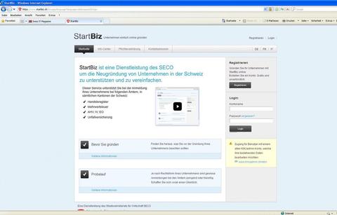 Seco überarbeitet Online-Schalter zur Firmengründung